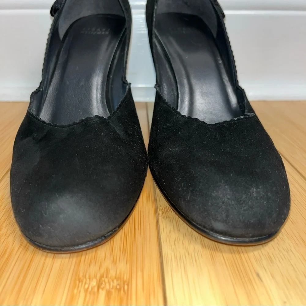Stuart Weitzman Elegant Black Suede,Women's Heels Pumps , Size 10M,